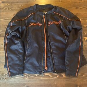Harley-Davidson Black and Orange Jacket